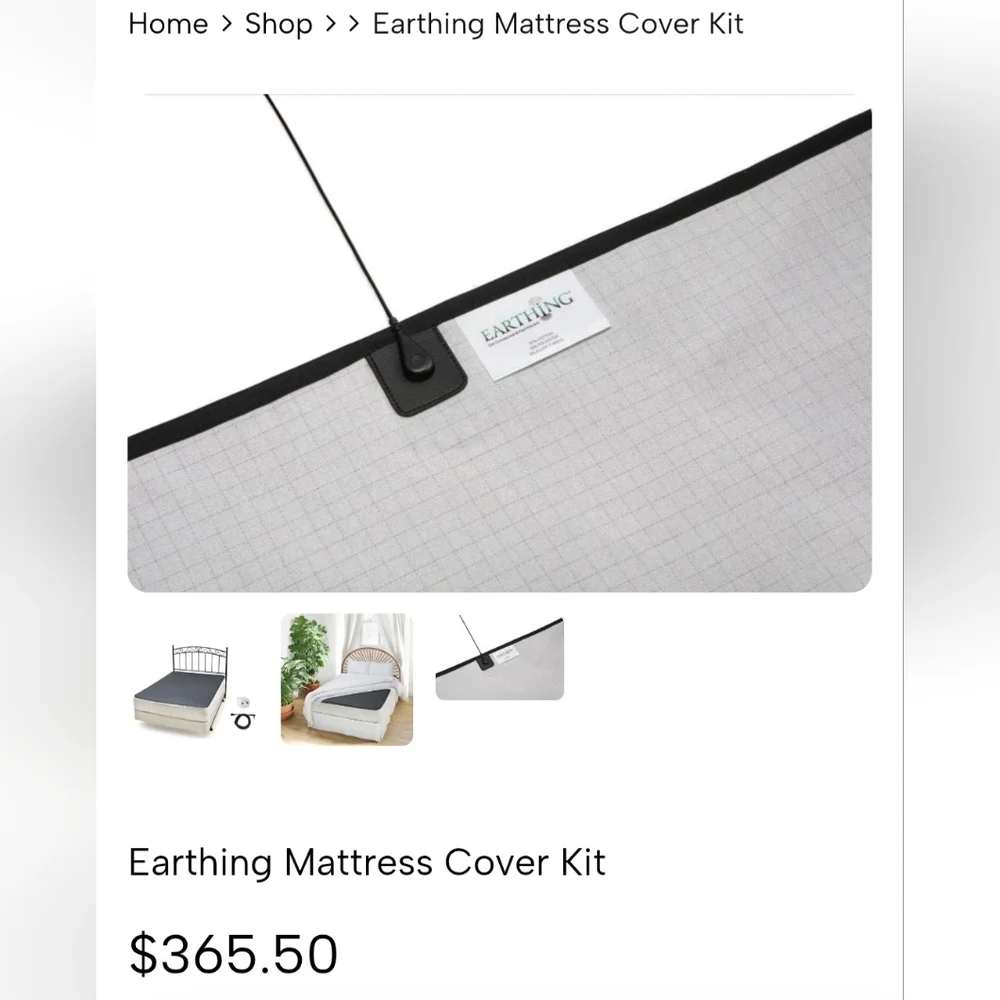 Earthing Mattress Cover Kit - Black.  King